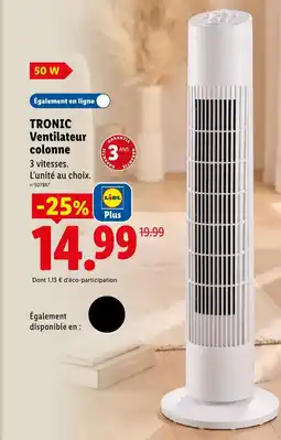Lidl TRONIC Ventilateur colonne offre