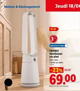 Lidl TRONIC Ventilateur sur pied offre