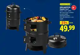 Lidl GRILLMEISTER Fumoir 3 en 1 offre