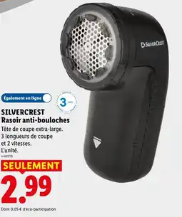 Lidl SILVERCREST Rasoir anti-bouloches offre