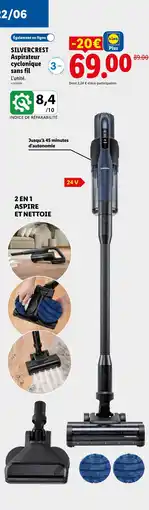 Lidl SILVERCREST Aspirateur cyclonique sans fil offre