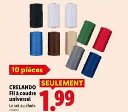 Lidl CRELANDO Fil à coudre universel offre