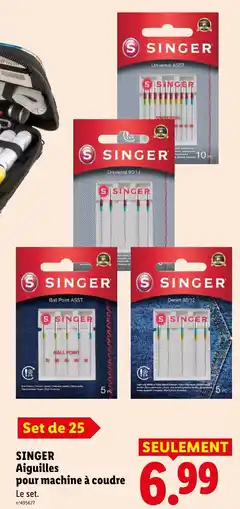 Lidl SINGER Aiguilles pour machine à coudre offre