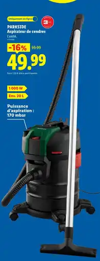 Lidl PARKSIDE Aspirateur de cendres offre