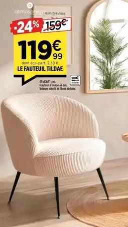 Centrakor Le fauteuil tildae offre