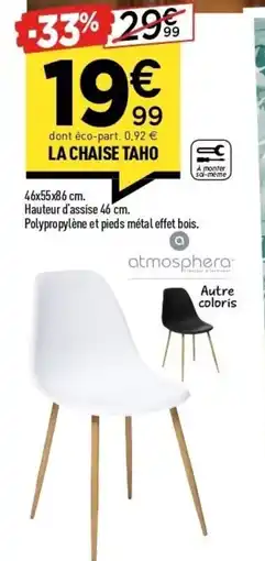 Centrakor La chaise taho offre