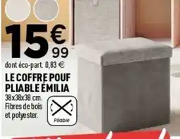 Centrakor Le coffre pouf pliable émilia offre