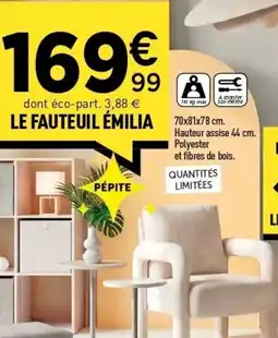 Centrakor Le fauteuil émilia offre