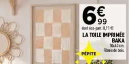 Centrakor La toile imprimée pépite baka offre