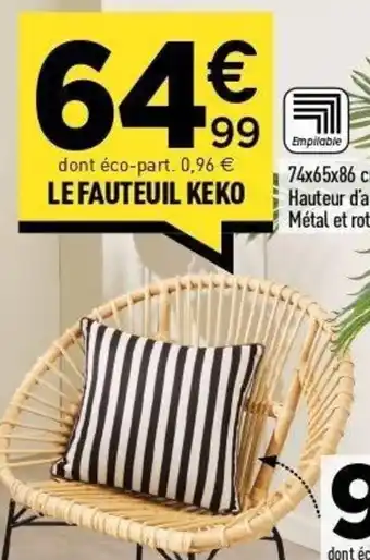 Centrakor Le fauteuil keko offre