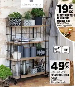 Centrakor L'étagère mobile jordi offre