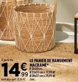 Centrakor Le panier de rangement macramé offre