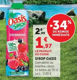 Super U Sirop oasis offre