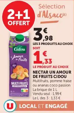 Super U Nectar un amour de fruits cidou offre