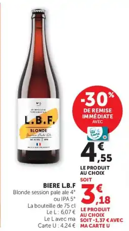 Super U Biere l.b.f offre