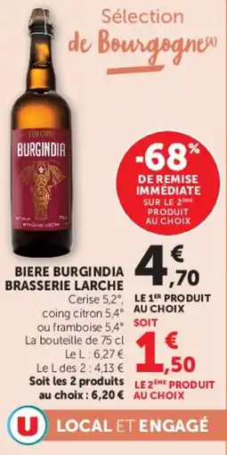 Super U Biere burgindia brasserie larche offre
