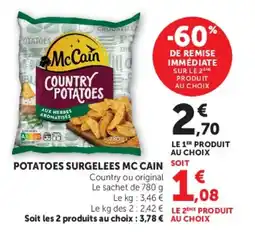 Super U Potatoes surgelees mc cain offre