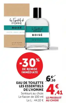 Super U Eau de toilette les essentiels de l'homme offre
