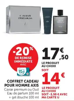 Super U Coffret cadeau pour homme axis offre