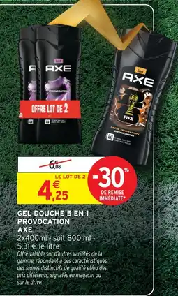 Intermarché Express Axe gel douche 5 en 1 provocation offre