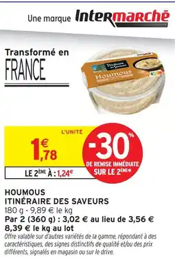 Intermarché Express Itinéraire des saveurs houmous offre