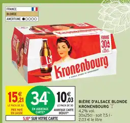 Intermarché Express Kronenbourg bière d'alsace blonde offre