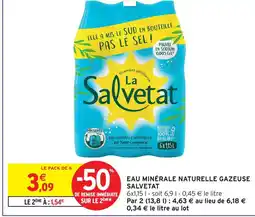 Intermarché Express Salvetat eau minérale naturelle gazeuse offre
