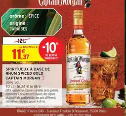 Intermarché Express Captain morgan spiritueux à base de rhum spiced gold offre