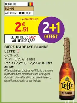 Intermarché Express Leffe bière d'abbaye blonde offre