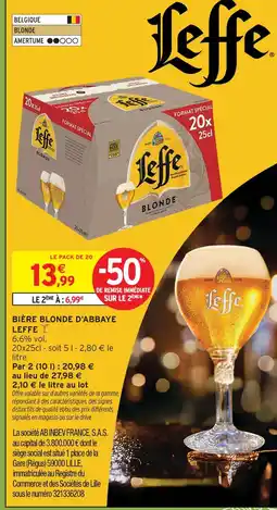 Intermarché Express Leffe bière blonde d'abbaye offre