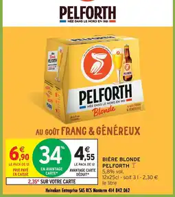 Intermarché Express Pelforth bière blonde offre