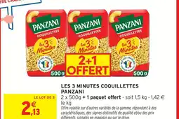 Intermarché Express Panzani les 3 minutes coquillettes offre