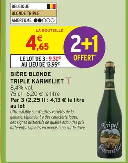 Intermarché Express Triple karmeliet bière blonde triple karmeliet offre