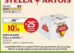 Intermarché Express Stella artois bière blonde offre