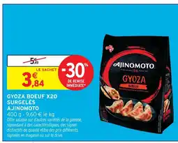 Intermarché Express Ajinomoto gyoza boeuf x20 surgelés offre