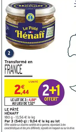 Intermarché Express Hénaff le pâté hénaff offre