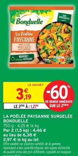 Intermarché Express Bonduelle la poêlée paysanne surgelée offre