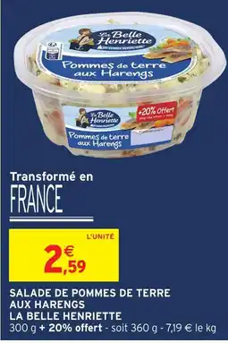 Intermarché Express La belle henriette salade de pommes de terre aux harengs offre