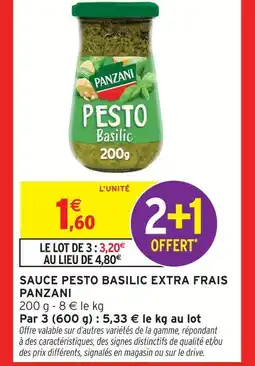 Intermarché Express Panzani sauce pesto basilic extra frais offre