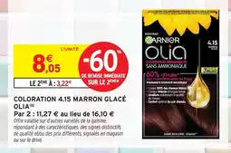 Intermarché Garnier coloration permanente marron glacé offre