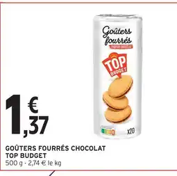Intermarché Top budget goûters fourrés chocolat offre