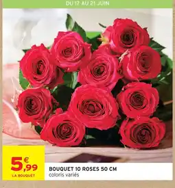 Intermarché Bouquet 10 roses 50 cm offre