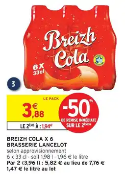 Intermarché Brasserie lancelot breizh cola x 6 offre