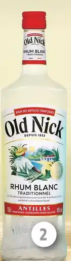 Intermarché Old nick rhum blanc traditionnel offre