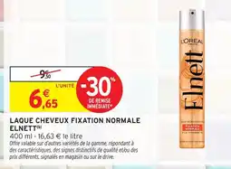 Intermarché Elnett laque cheveux fixation normale offre
