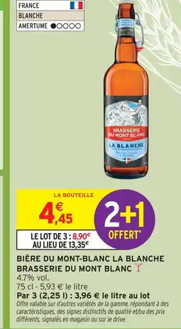 Intermarché Brasserie du mont blanc bière du mont-blanc la blanche offre
