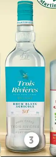 Intermarché Trois rivières ∆ rhum blanc agricole 50° offre