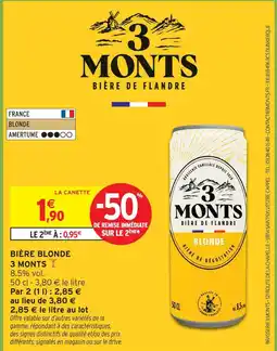 Intermarché 3 monts bière blonde offre