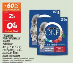 Netto Purina one croquettes pour chat stérilisé au bœuf offre