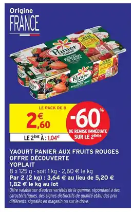Intermarché Yoplait yaourt panier aux fruits rouges offre découverte offre